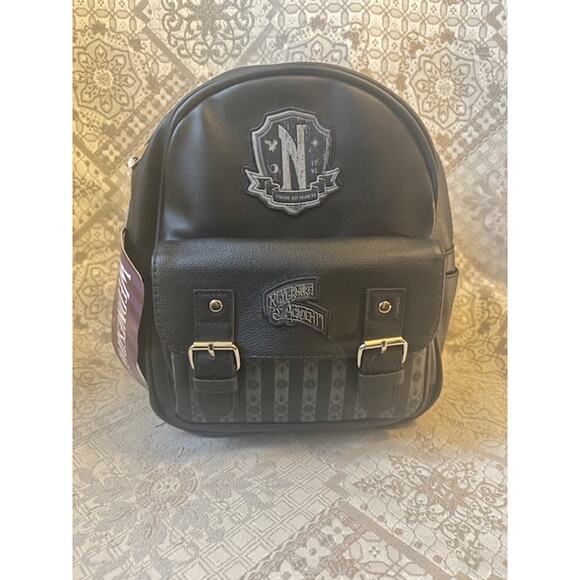 Wednesday Nevermore Black Backpack Scary Cool New with Tags - Picture 4 of 4